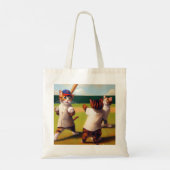 Katten Honkbal Tote Bag (Achterkant)