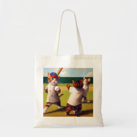 Katten Honkbal Tote Bag (Voorkant)