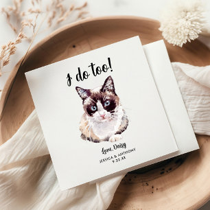 Katten Huwelijk Cocktail Servetjes Servet