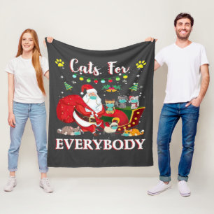 Katten Iedereen Kerstmis Fleece Deken