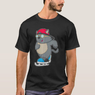 Katten IJsschaatsen Schaatsen Winter Sporten T-shirt