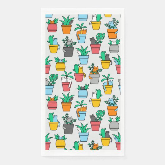 Katten in de bloembollen servet (Voorkant)