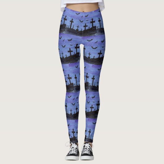 Katten in de Graveyard Leggings (Voorkant)
