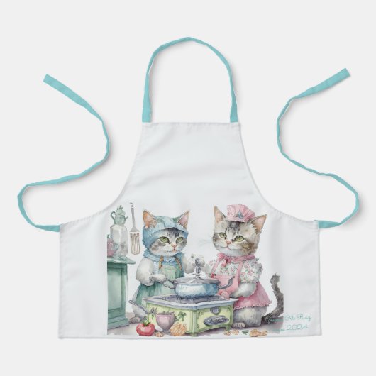 Katten in de keuken schort (Voorkant)