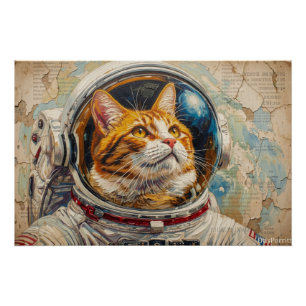 KATten IN DE RUIMTE 3 Perfect Poster