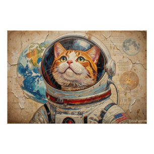 KATten IN DE RUIMTE 9 Perfect Poster