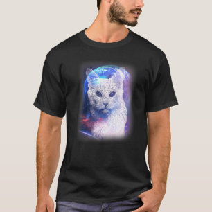 Katten in de ruimte Astrale kosmische astronaut Ga T-shirt