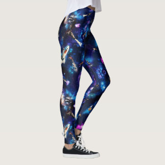 Katten in de ruimte - Grappige katten leggings