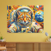 KATten IN DE RUIMTE-OCELOT 2 Canvas Afdruk (Insitu (Woonkamer))
