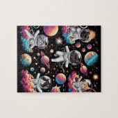 Katten in de ruimte puzzel! legpuzzel (Horizontaal)