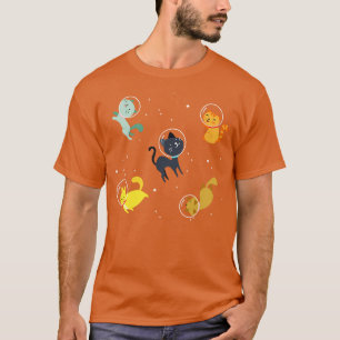 Katten in de ruimte t-shirt