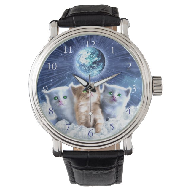 Katten in de wolk horloge (Voorkant)