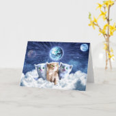 Katten in de wolk kaart (Gele Bloem)