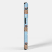 Katten in doos en melkdruppels op blauw Case-Mate iPhone case (Achterkant / Rechts)