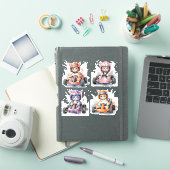 Katten in een kart sticker (iPad Cover)
