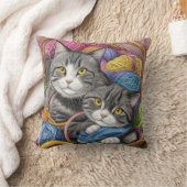 Katten in een mand kussen (Deken)