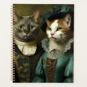 Katten in Fancy kleding grillig Planner (Voorkant)