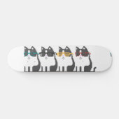 Katten in glazen rolkarton skateboard (Horizontaal)