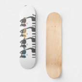 Katten in glazen rolkarton skateboard (Voorkant)