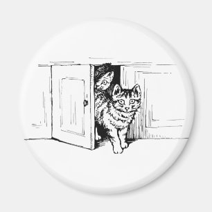 Katten in het kabinetswerk magneet