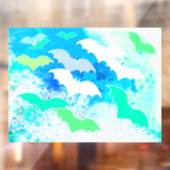 Katten in het vliegveld blauw raamsticker (Vel 2)