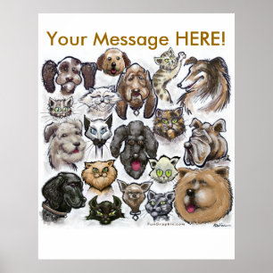 Katten in honden poster