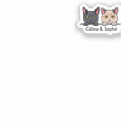 Katten in huis sticker (Voorkant)