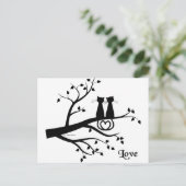 Katten in liefde briefkaart (Staand voorkant)