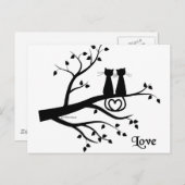 Katten in liefde briefkaart (Voorkant / Achterkant)