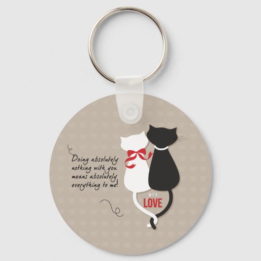 Katten in liefde sleutelhanger (Voorkant)
