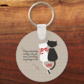 Katten in liefde sleutelhanger (Achterkant)