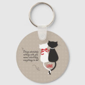 Katten in liefde sleutelhanger (Achterkant)