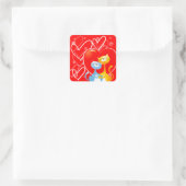 Katten in liefde, sticker (Tas)