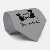 Katten in liefde stropdas (Opgerold)
