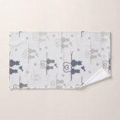 Katten in Love Modern Animal Silhouette Pattern Bad Handdoek (Handdoek)