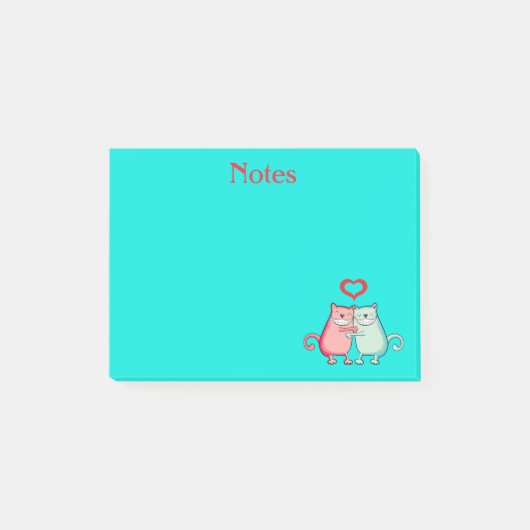 Katten in Love Post-It Notes (Voorkant)