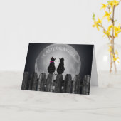 Katten in Moonlight met namen Kaart (Gele Bloem)