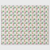 Katten in Santa Hats Kerstcadeau Verpakkingspapier Cadeaupapier (Vlak)