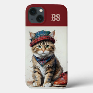 Katten in Schotse vermomming - charmante tartan ka iPhone 13 Hoesje