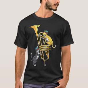 Katten In Trompet Instrument Trompettist Trompetti T-shirt