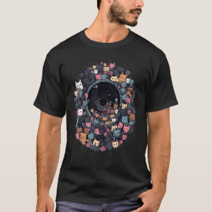 Katten in Zwart Gat Kat Kat Moeder Kat Vader Man T-shirt