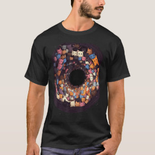 Katten in Zwart Gat Kat Kat Moeder Kat Vader Man T-shirt