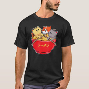 Katten Japans Eten Ramen Noodles Soep Lover T-shirt