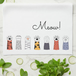 Katten Kat Paws Black Meow Pet Lovers Theedoek