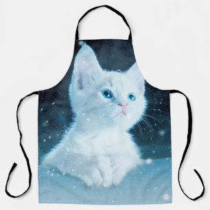 Katten kat sneeuwkunst dierlijke natuur schort