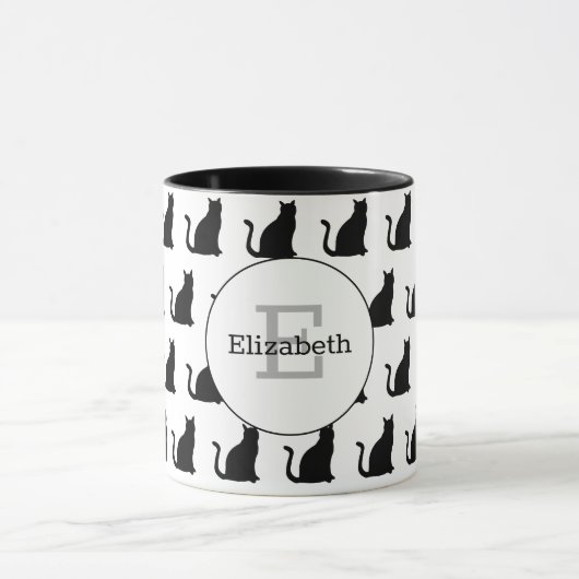 Katten, Katten en Meer Katten Monogram Mok (Midden)