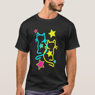 Katten, Katten, Kinderen, Kind, Retro Kitten Vinta T-shirt