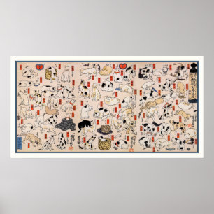 Katten: Katten van Utagawa Kuniyoshi Poster