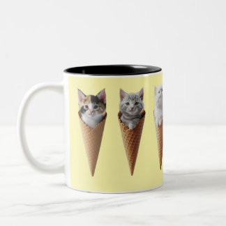 Katten kegels tweekleurige koffiemok