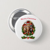 Katten Kerst Buttonnen Ronde Button 5,7 Cm (Voorkant /achterkant)